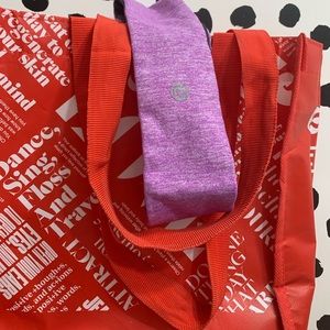 Lululemon reversibele headband AND bag